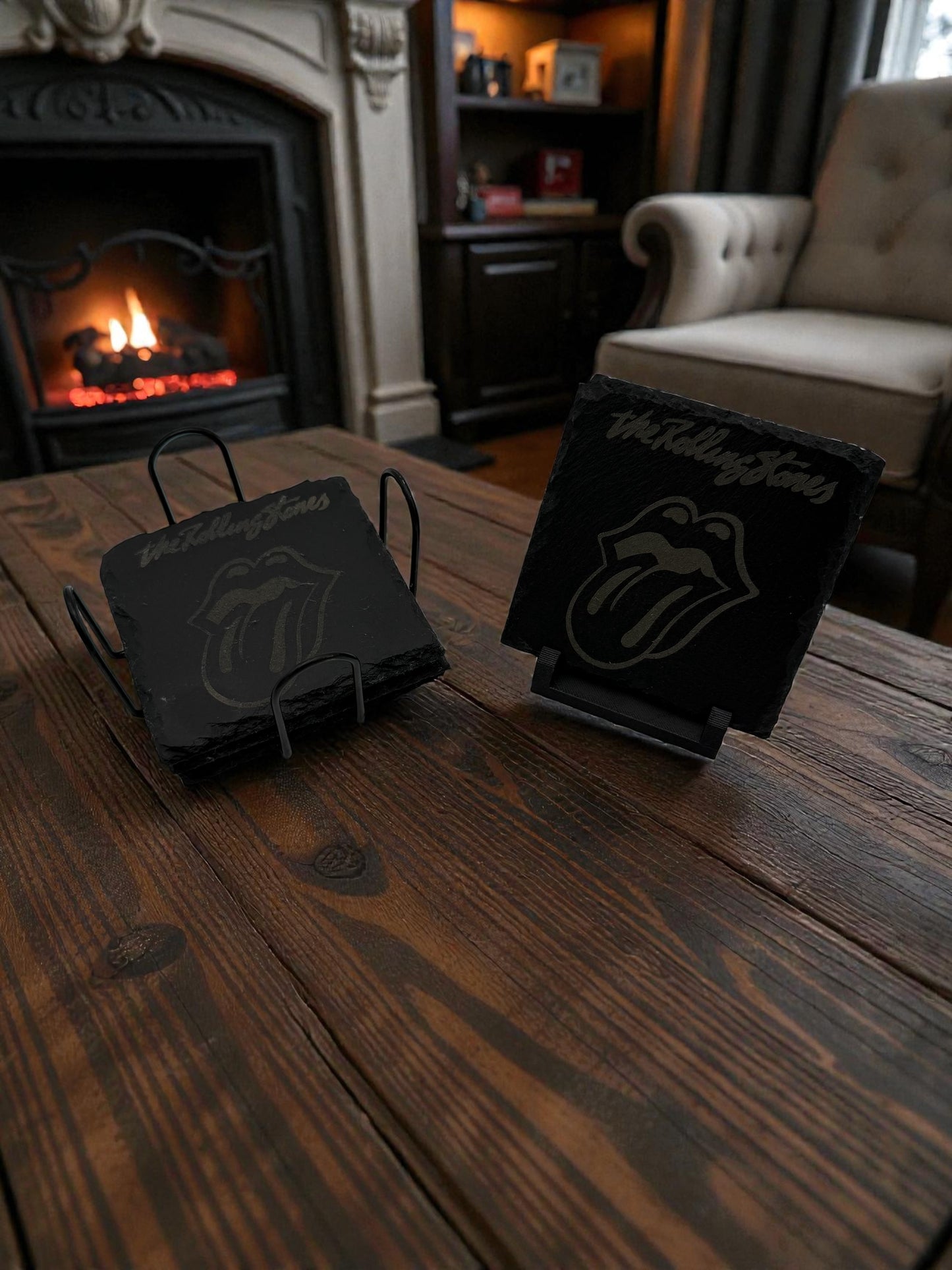 Slate Stone Coaster Set Square - CST17