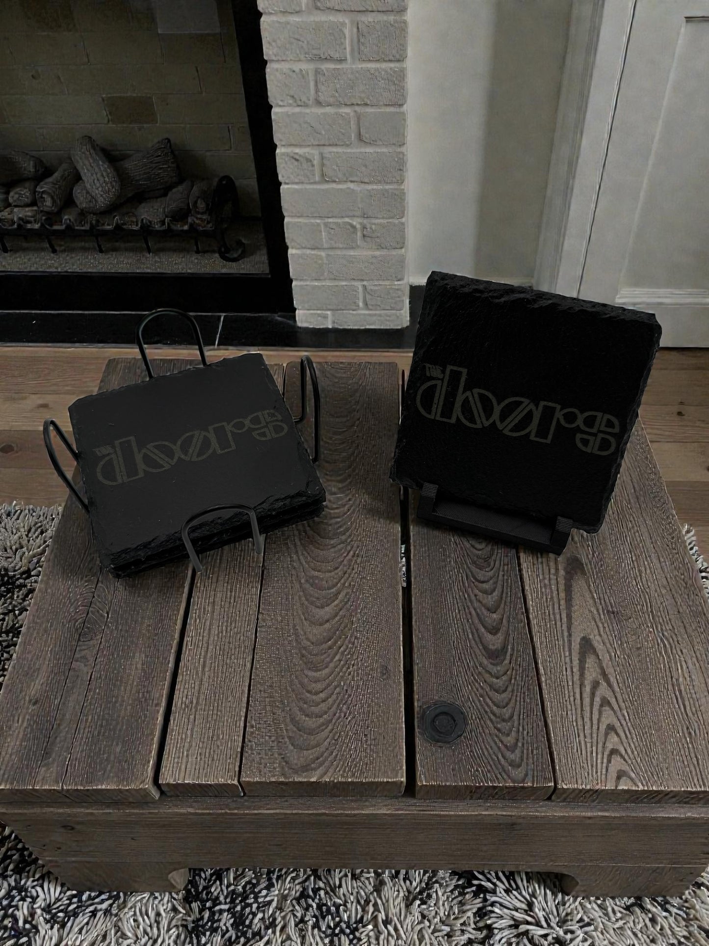 Slate Stone Coaster Set Square - CST3