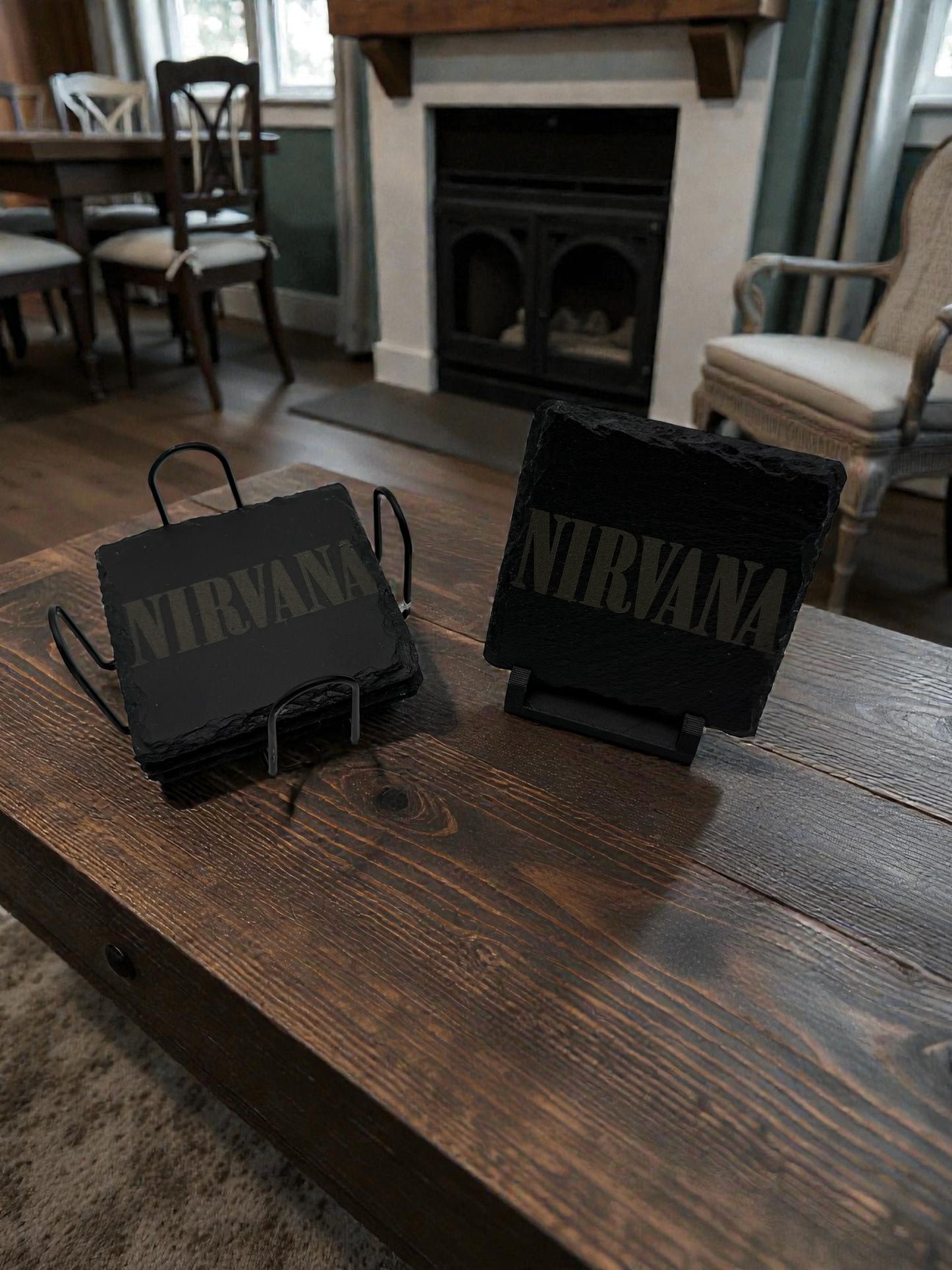 Slate Stone Coaster Set Square - CST6