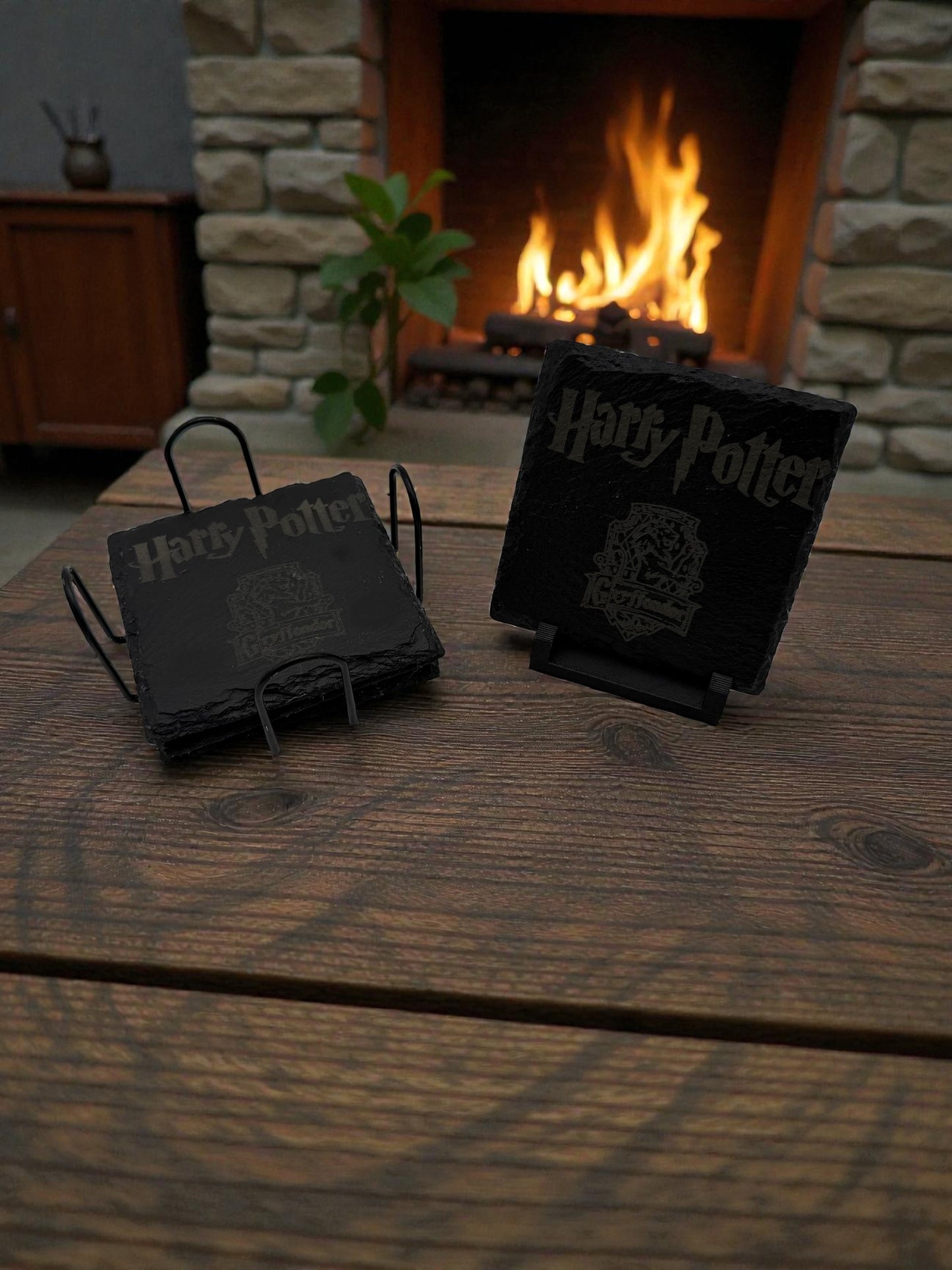 Slate Stone Coaster Set Square - CST7