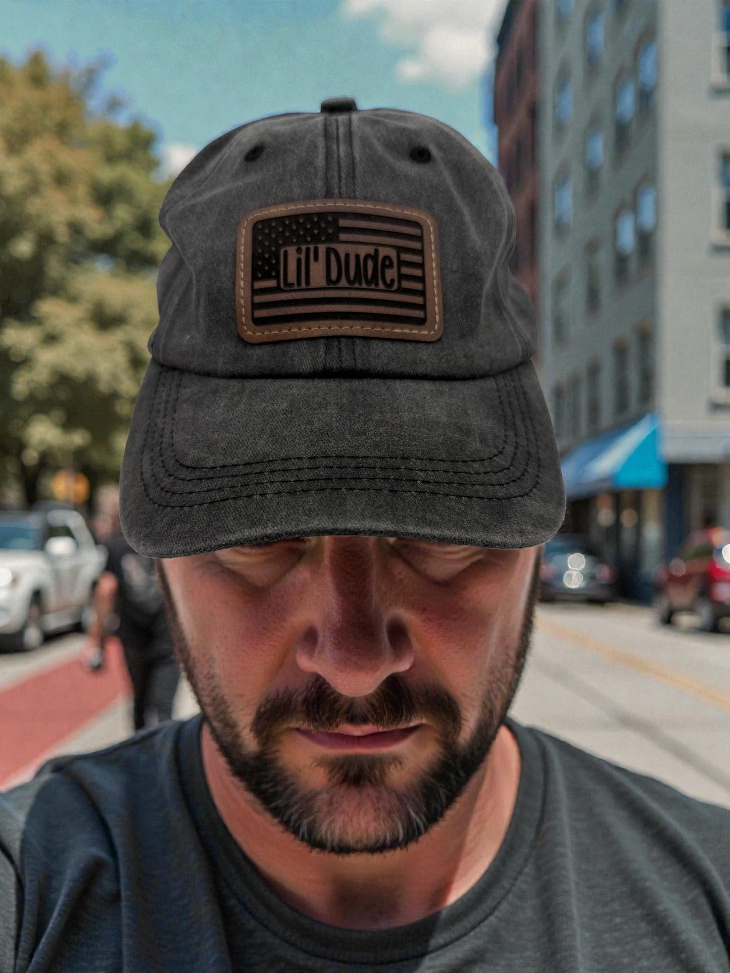 Hat w/Leatherette Patch - H17