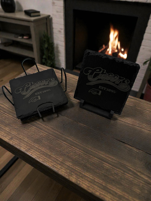 Slate Stone Coaster Set Square - CST14