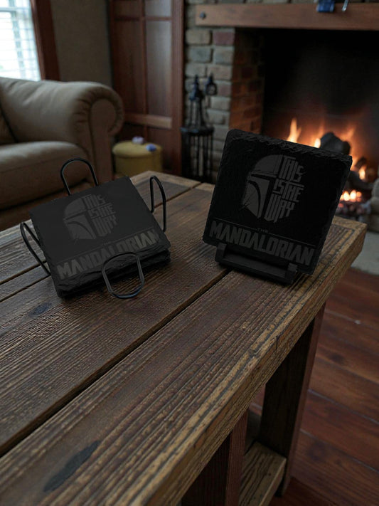 Slate Stone Coaster Set Square - CST24