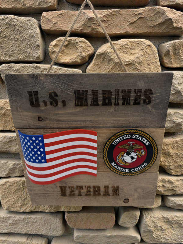 US Marine Veteran Wall Art Piece